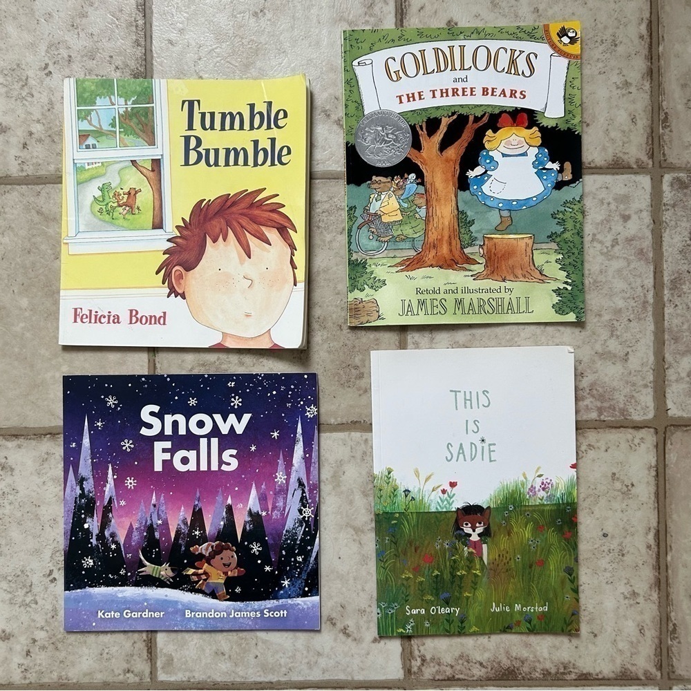 KidsBooks Tumble Bumble Snow Falls This is Sadie Goldilocks and the Three Bears